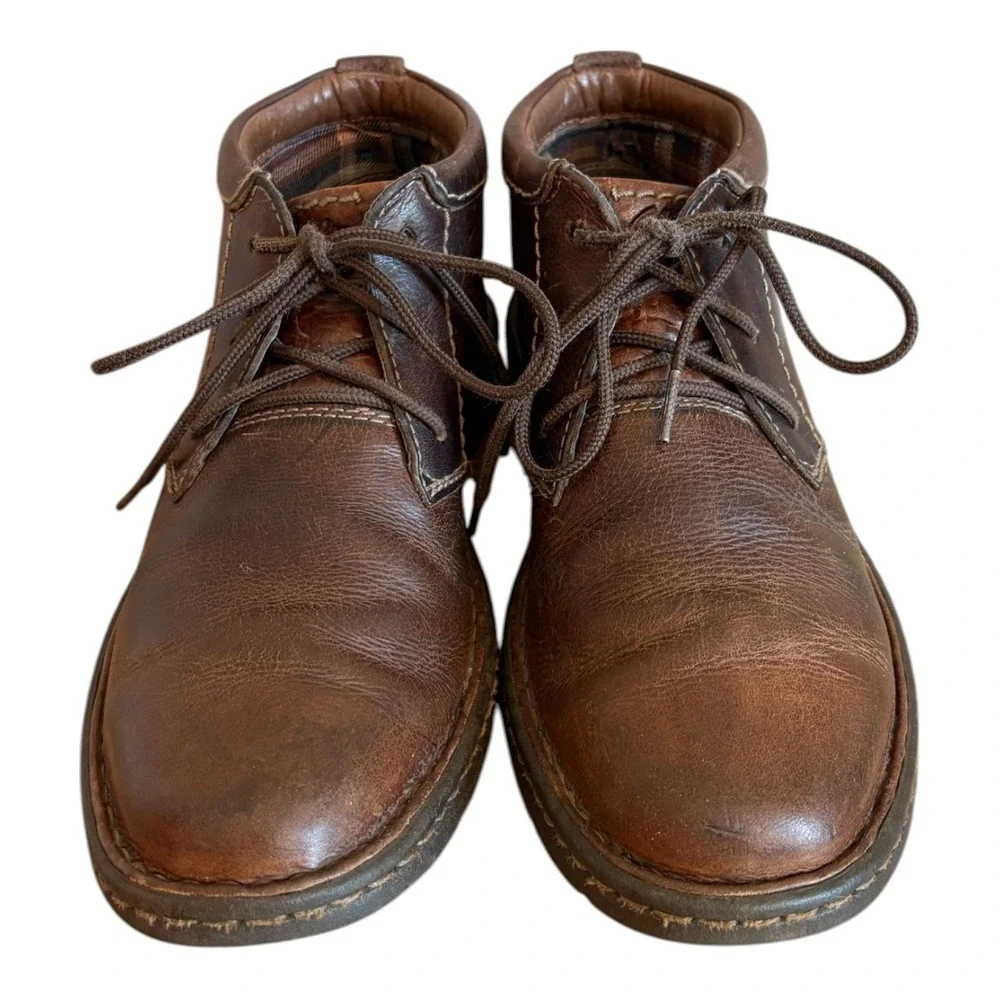 Clarks Stratton Limit‎ Mens Dark Brown Leather Chukka Ankle Boots Size 7.5 M